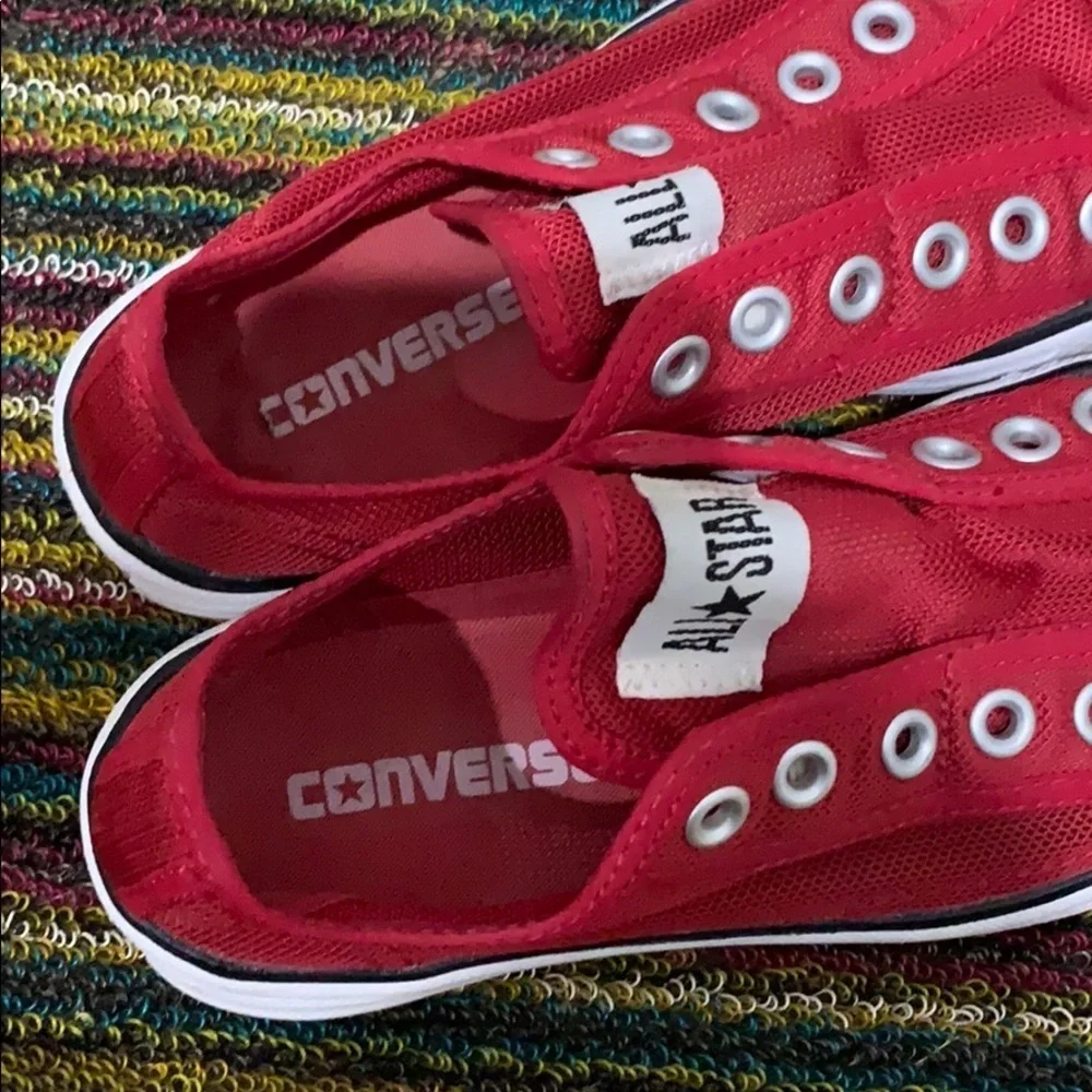 Converse Chuck It Red Mesh Slip on sneakers size 6 - Picture 8 of 8
